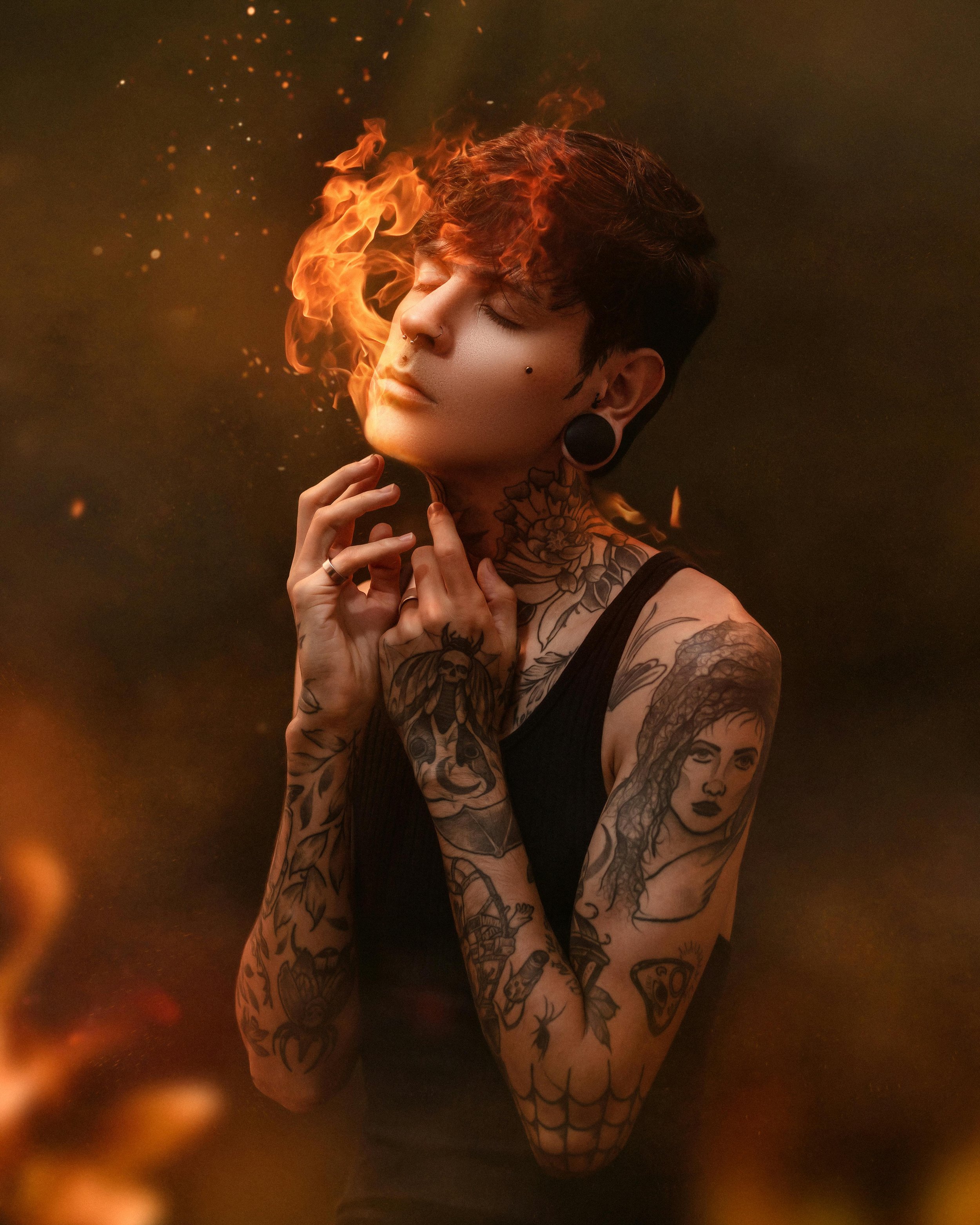 Neo-Traditional Tattoo by Artist Glasser