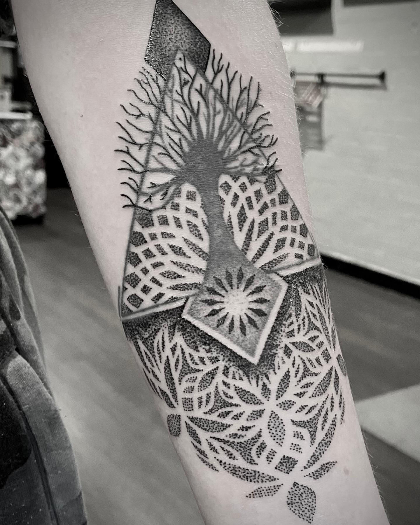 Sacred Tree Within Geometry