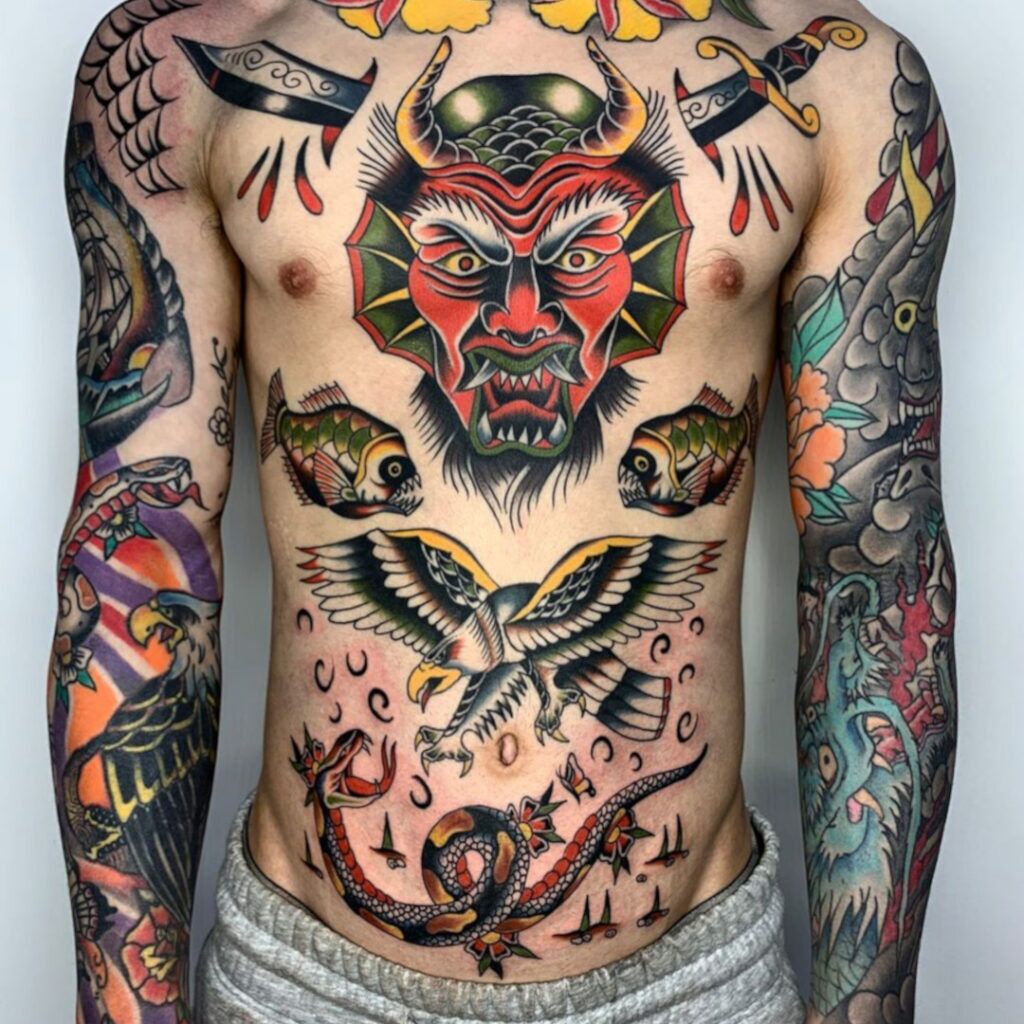 American traditional tattoo style