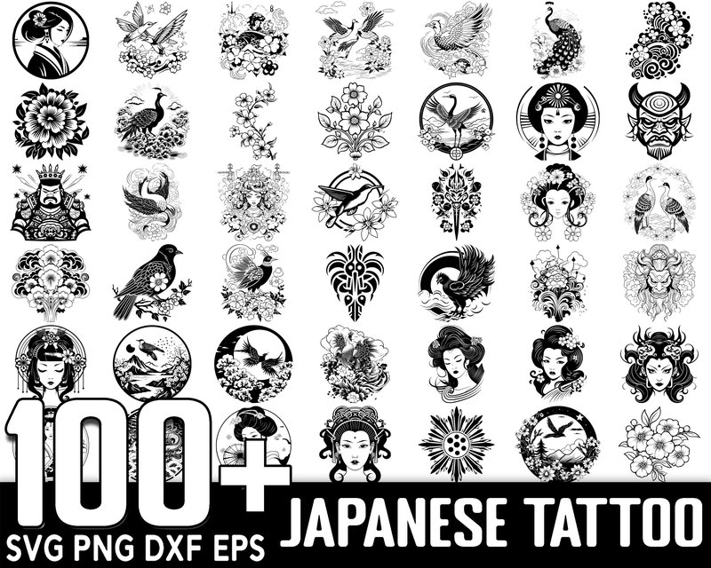 Irezumi Flash Pack — 100 Japanese Designs